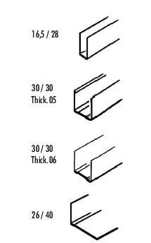 Sezioni guide soffitto