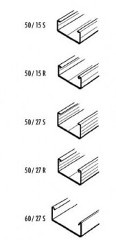 Sezioni montanti soffitto
